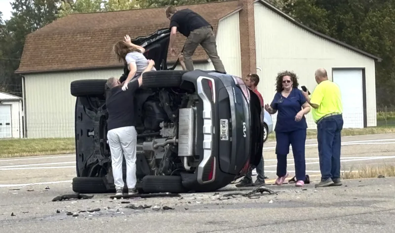 Two drivers transported from Perry Township crash